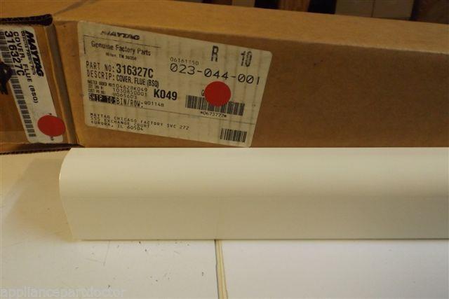 WHIRLPOOL AMANA STOVE 316327C COVER FLU WHT NEW IN BOX WHIRLPOOL AMANA STOVE 316327C COVER FLU WHT NEW IN BOX